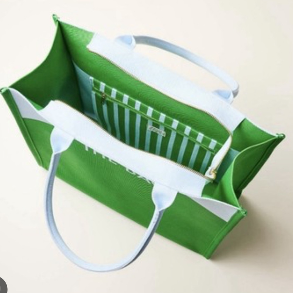 NWOT Kate Spade New York x Target Colorblock Knit Tote Bag Blue Green - Picture 2 of 7
